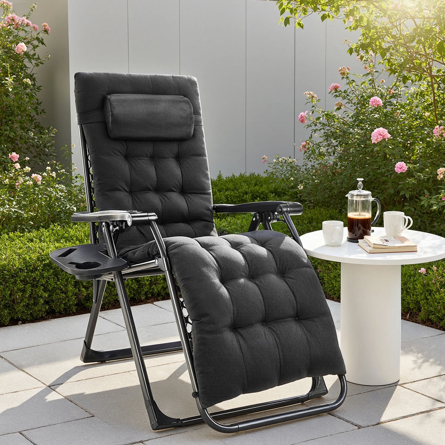 JHK Zero Gravity Portable Recliner Set for Outdoor Loungers