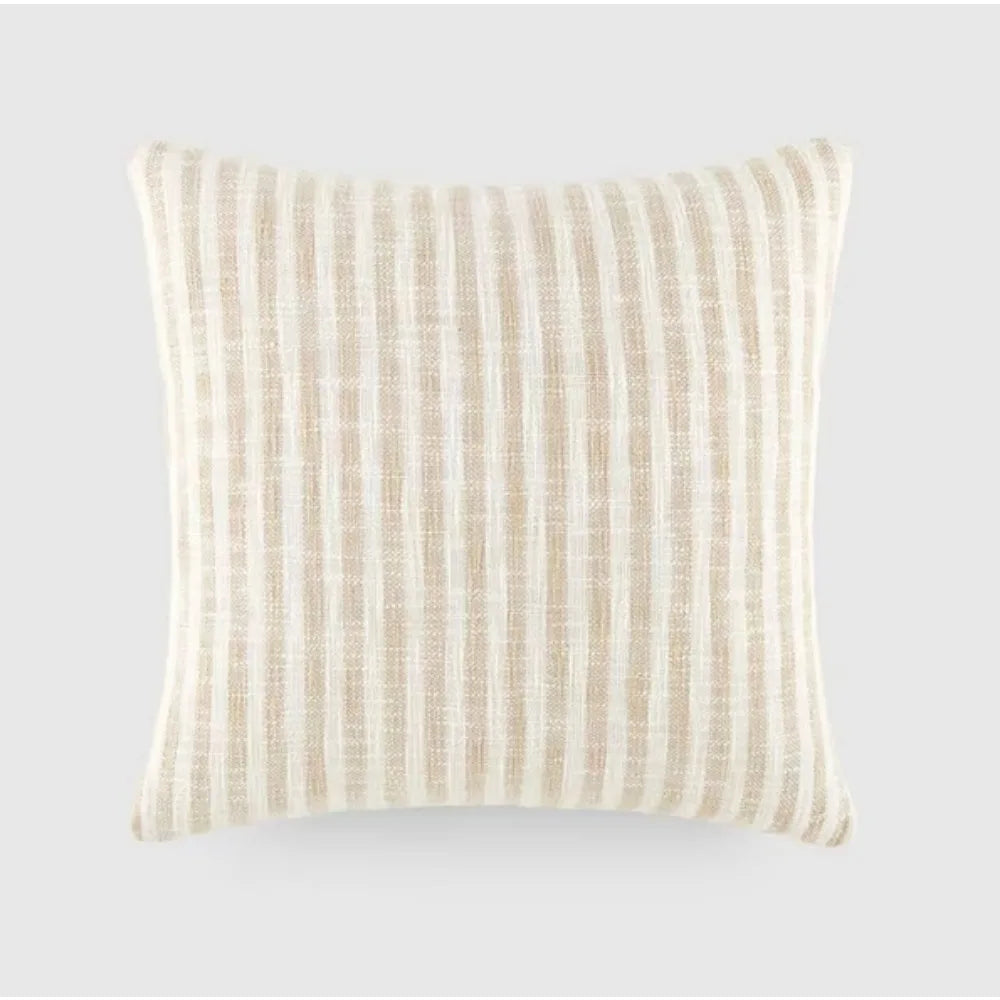 Yarn-Dyed Cotton Decor 20 in. x 20 in. Throw Pillow; The removable cover, equipped with a hidden zipper closure