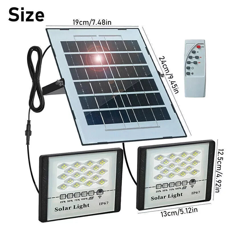 300W LED Solar Street Light Outdoor Flood Lamp Dusk To Dawn