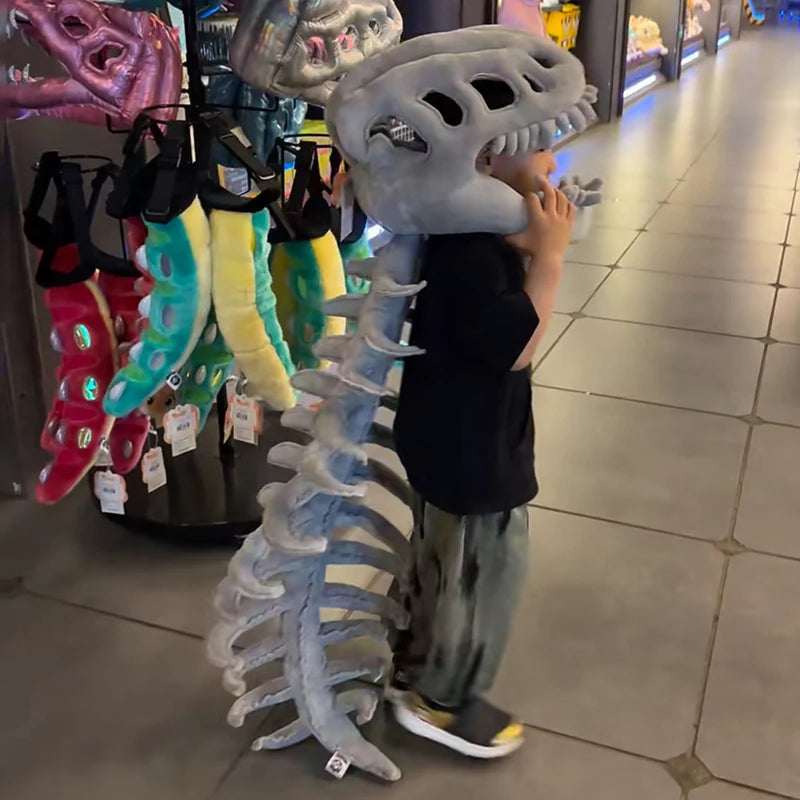 New Alien Skeleton Dinosaur Mask Funny Costume Headwear Horror 3D Dinosaur Skeleton Halloween Decor Party Dress up Accessories