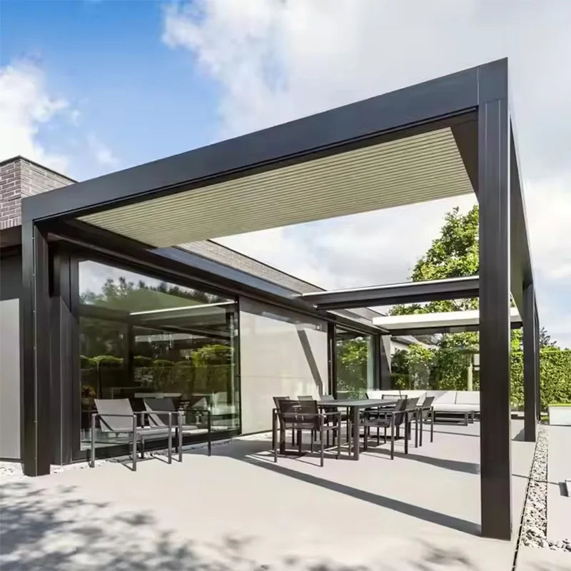 Backyard Terrace Folding Waterproof Bioclimatic Roof 4X3 Gazebo Pergolas Sunroom Tents Gazebi Tonnelles Marquees Awnings