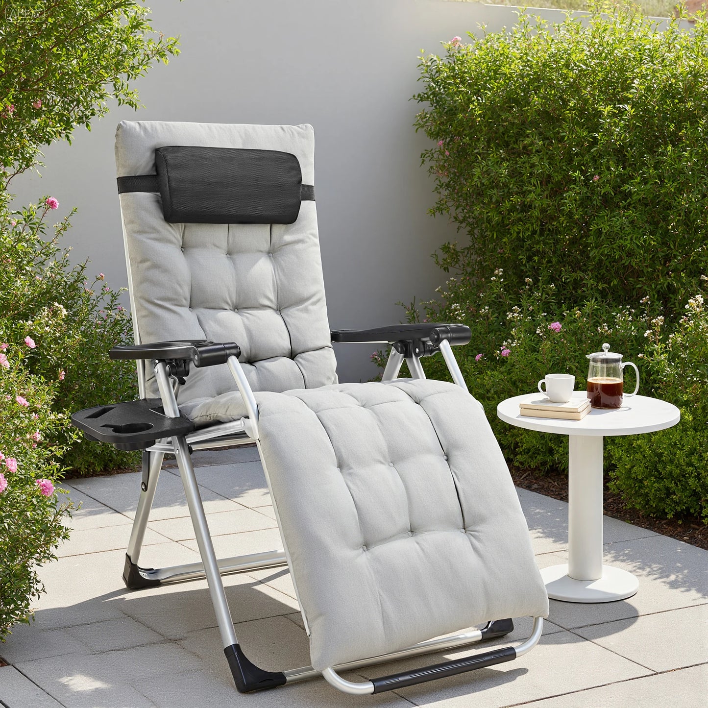 JHK Zero Gravity Portable Recliner Set for Outdoor Loungers