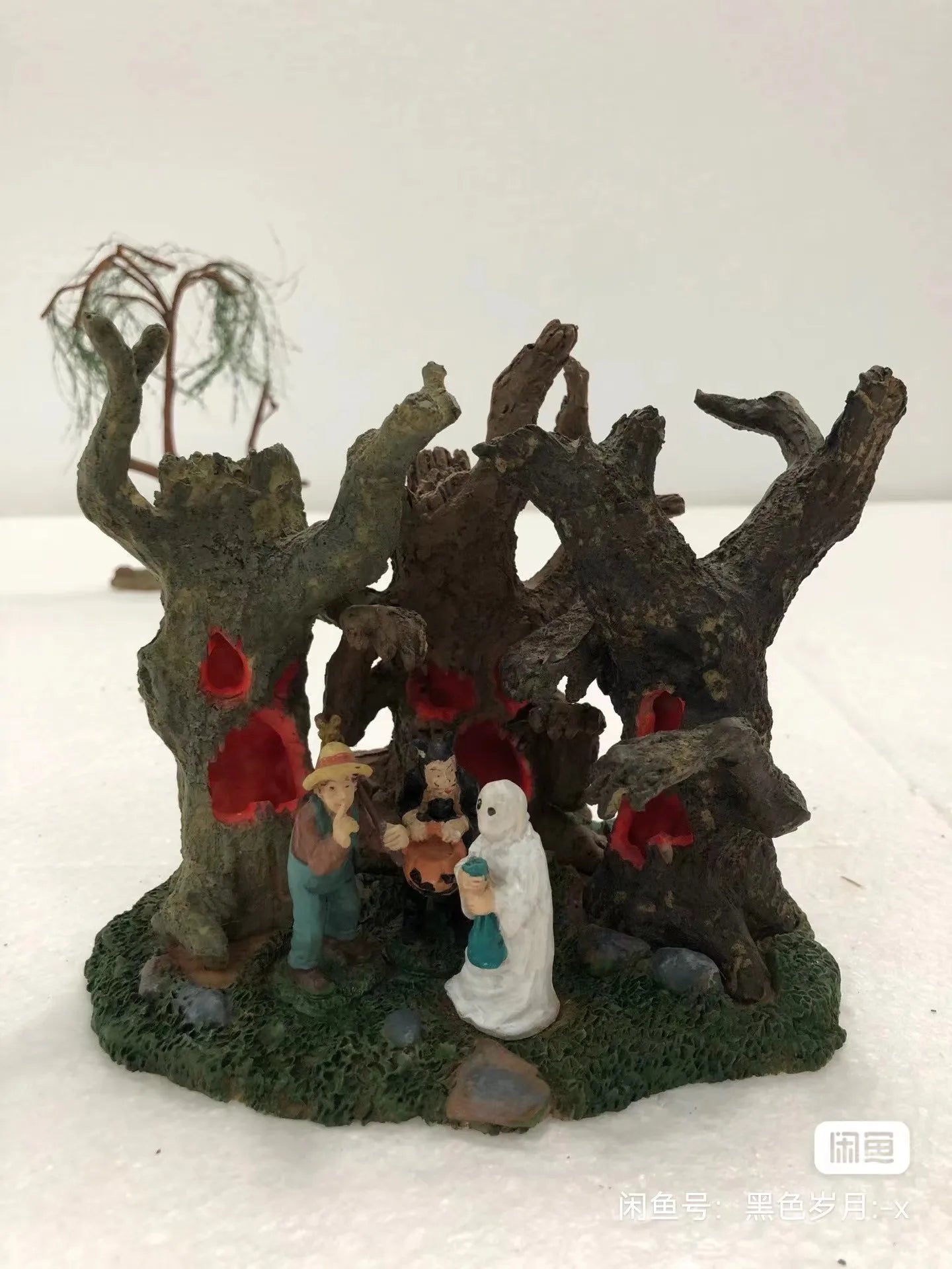 Halloween Decor Creative Halloween Scene Resin Ornaments Ghost Taking Pictures Figurine Garden Ornaments Home Decor Accessories