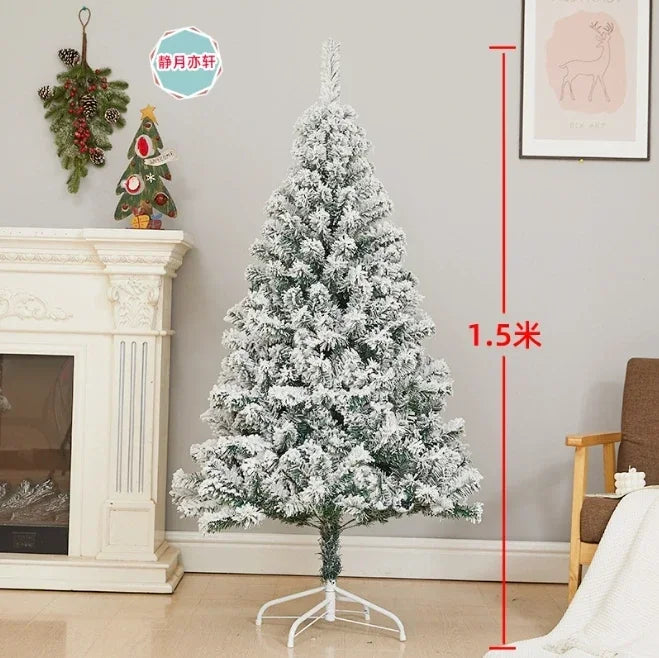 BeauNook-90/120/150/180cm Christmas Tree Decoration Set Christmas Trees Ornaments Snow New Year Party Holiday Outdoor Home Decor