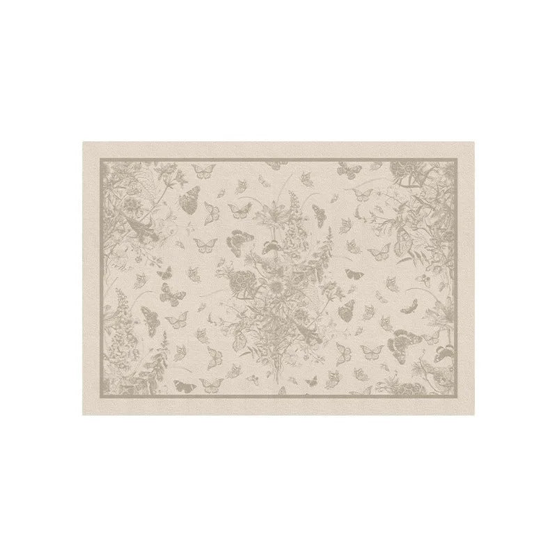 French Style Living Room Large Area Carpet Beige Bedroom Carpet Floral Leaf Pattern Decoration Rug Luxury Art Study Room Rugs IG
