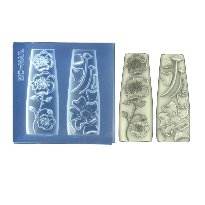 Butterfly- Embossing Silicone Mold Nail Art Carving Mold Suitable for Diy Nail Art Decor Supplies Nail Template Tool