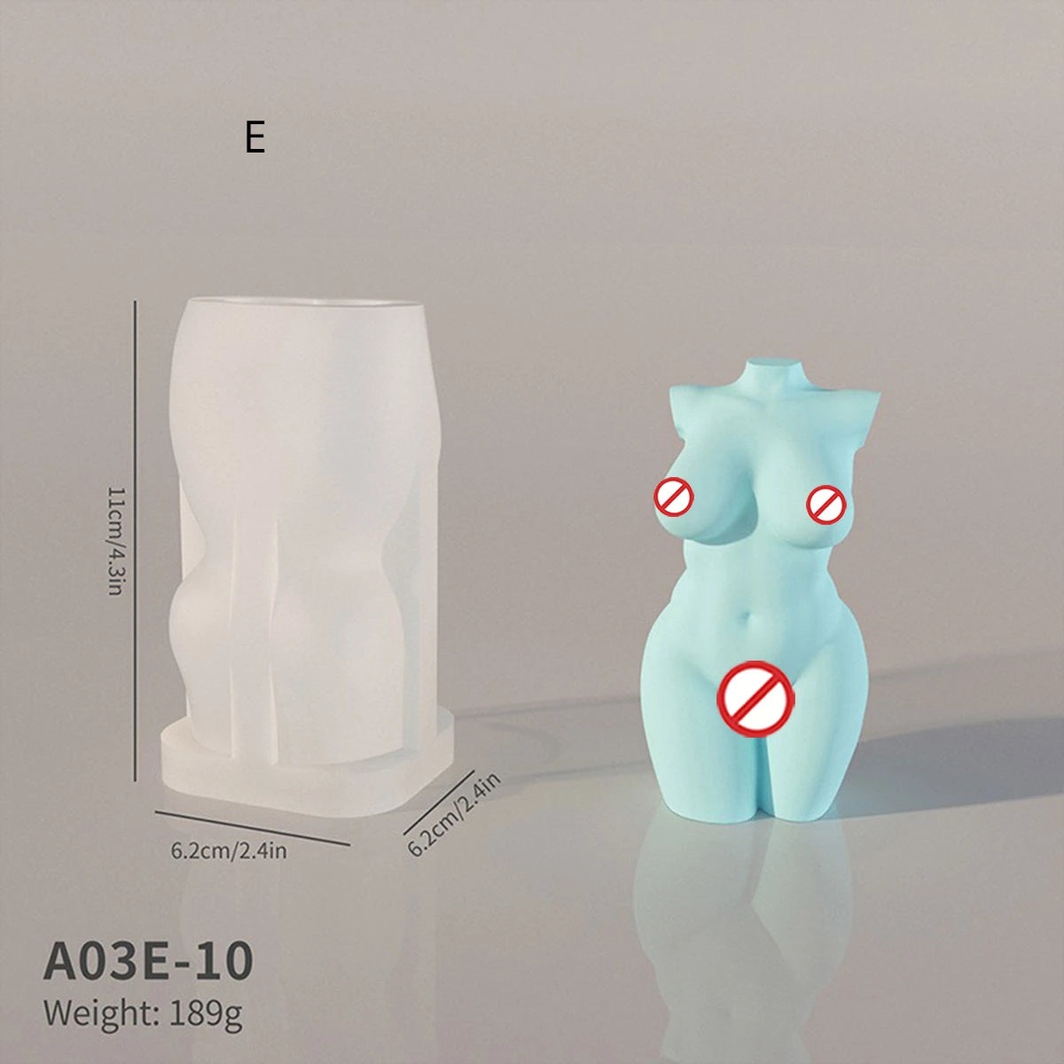 Artistic Headless Human Body Candle Silicone Mold 3D Female Body Statue Plaster mould Creative Humanoid Chocolate Art Decor gift