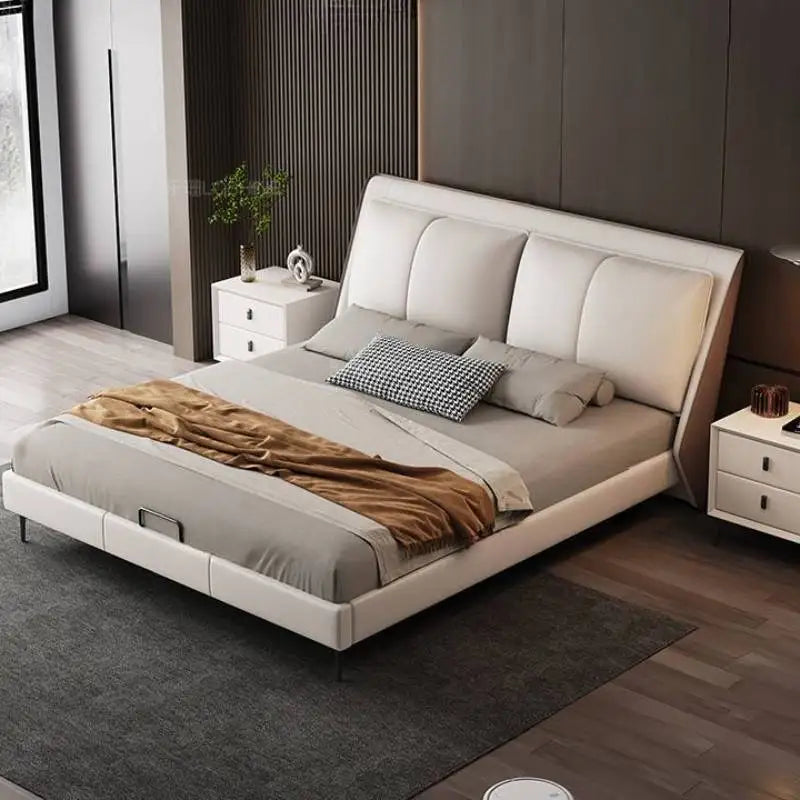 Elegant Storage Bed Frame Double King Size Modern Nightstands Twin Bed Frame Luxury Bedroom Cama Moderno Lujo Home Furniture