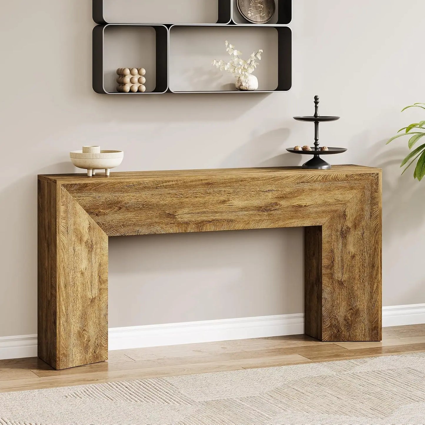 Little Tree Console Table Modern Hallway Foyer Living Room
