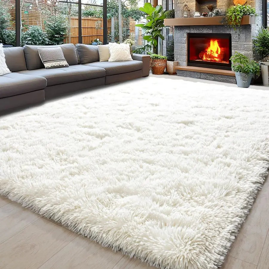 Ultra Soft Shag Rug For Living Room Memory Foam Comfort