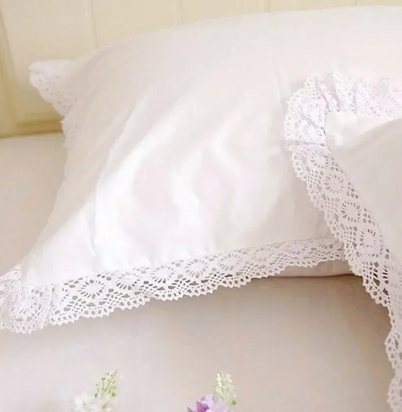 Julliette Dream Pure Cotton Lace Pillow Cover Double Layer Embroidered