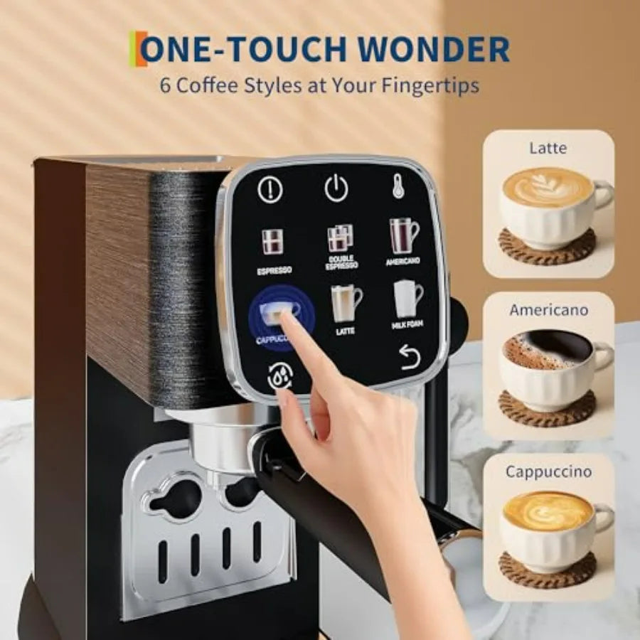 iosn Compact Espresso Machine With Milk Frother And Touchscreen