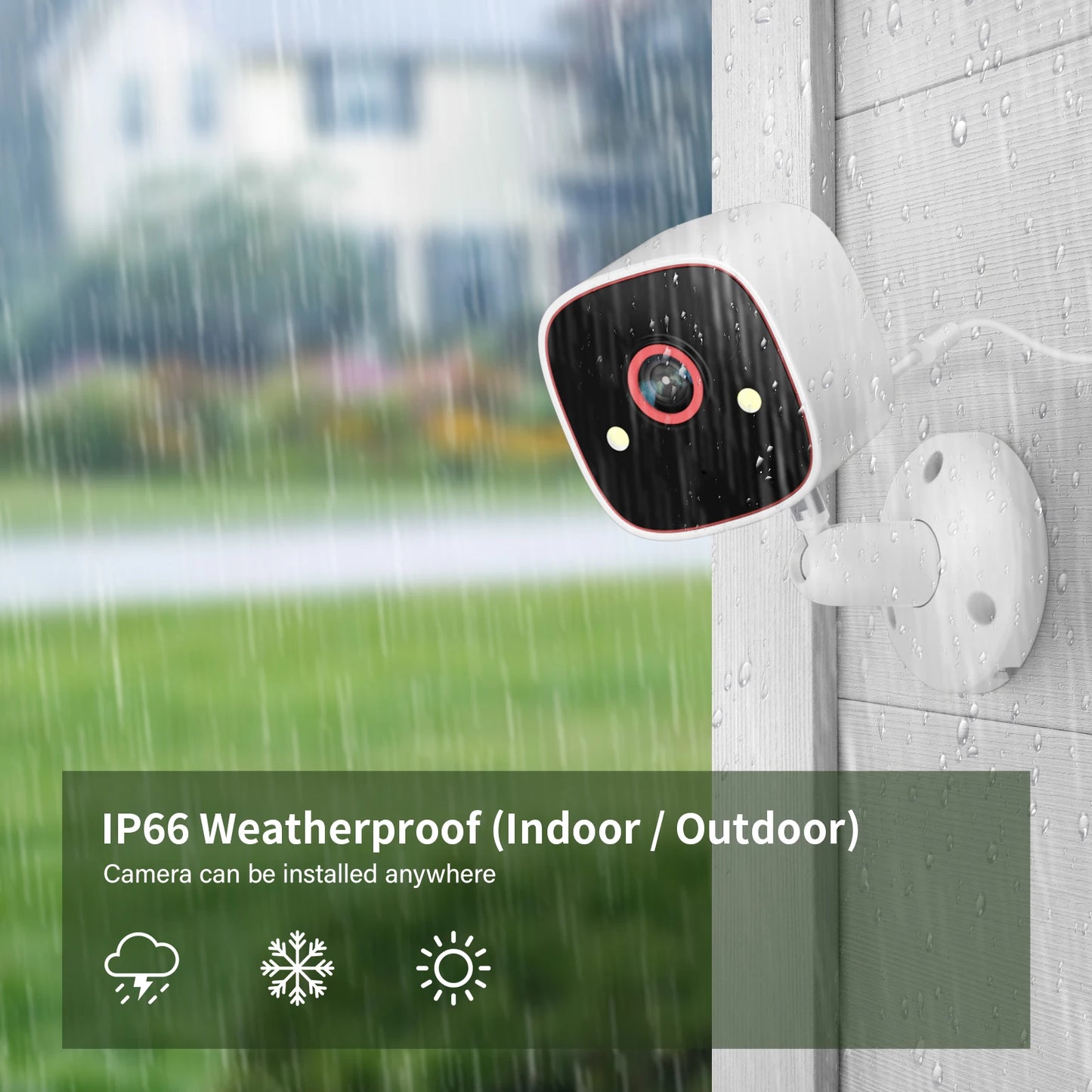 JENNOV 2K HD Wireless Security Camera IP66 Night Vision