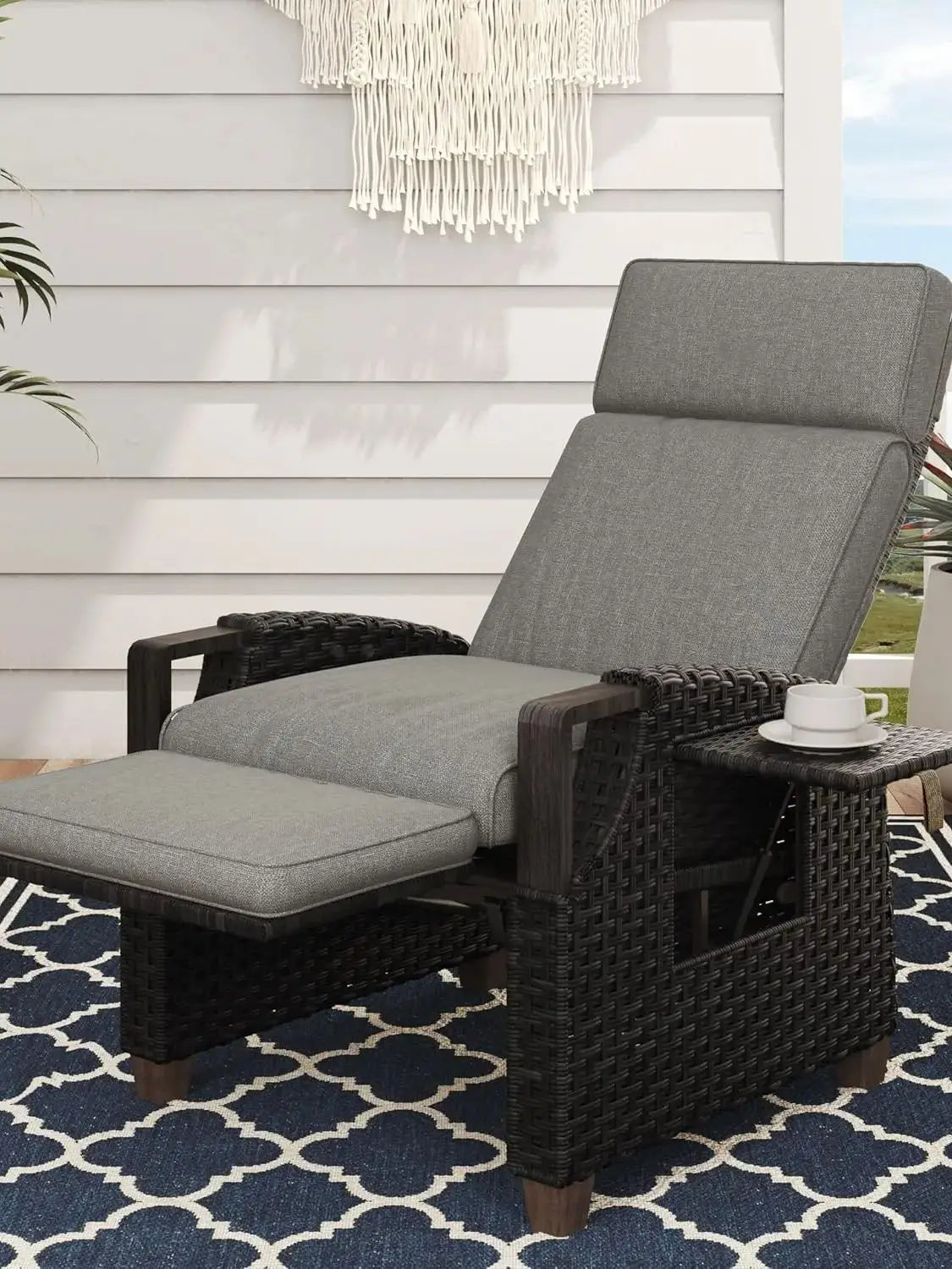 Grand Patio Outdoor Recliner With Adjustable Back Support