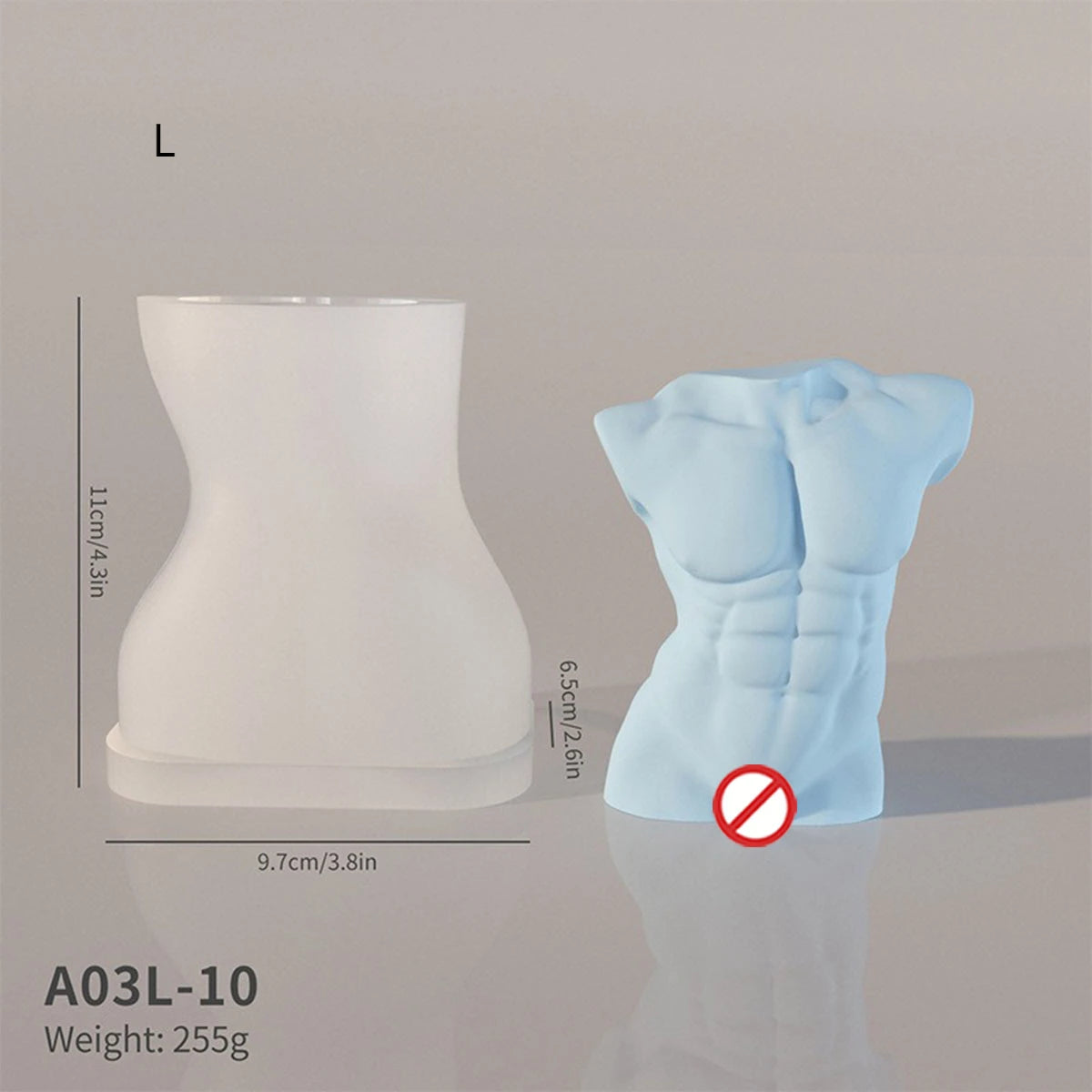 Artistic Headless Human Body Candle Silicone Mold 3D Female Body Statue Plaster mould Creative Humanoid Chocolate Art Decor gift