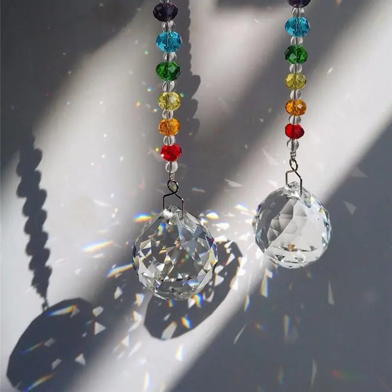 10Pcs Clear 20mm Crystal Chandelier Hanging Pendant Crystal Ball Glass Prism Drop Pendant