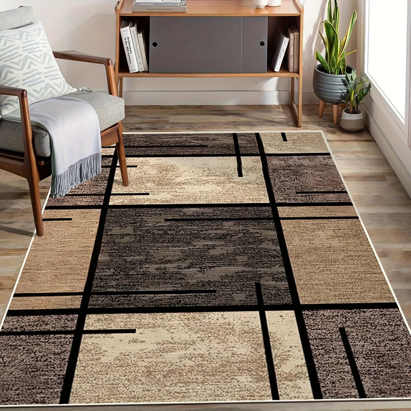 Geometric Pattern Luxurious Velvet Area Rug For Bedroom Carpet For Live Room Welcome Mat Doormat Large Area Rugs