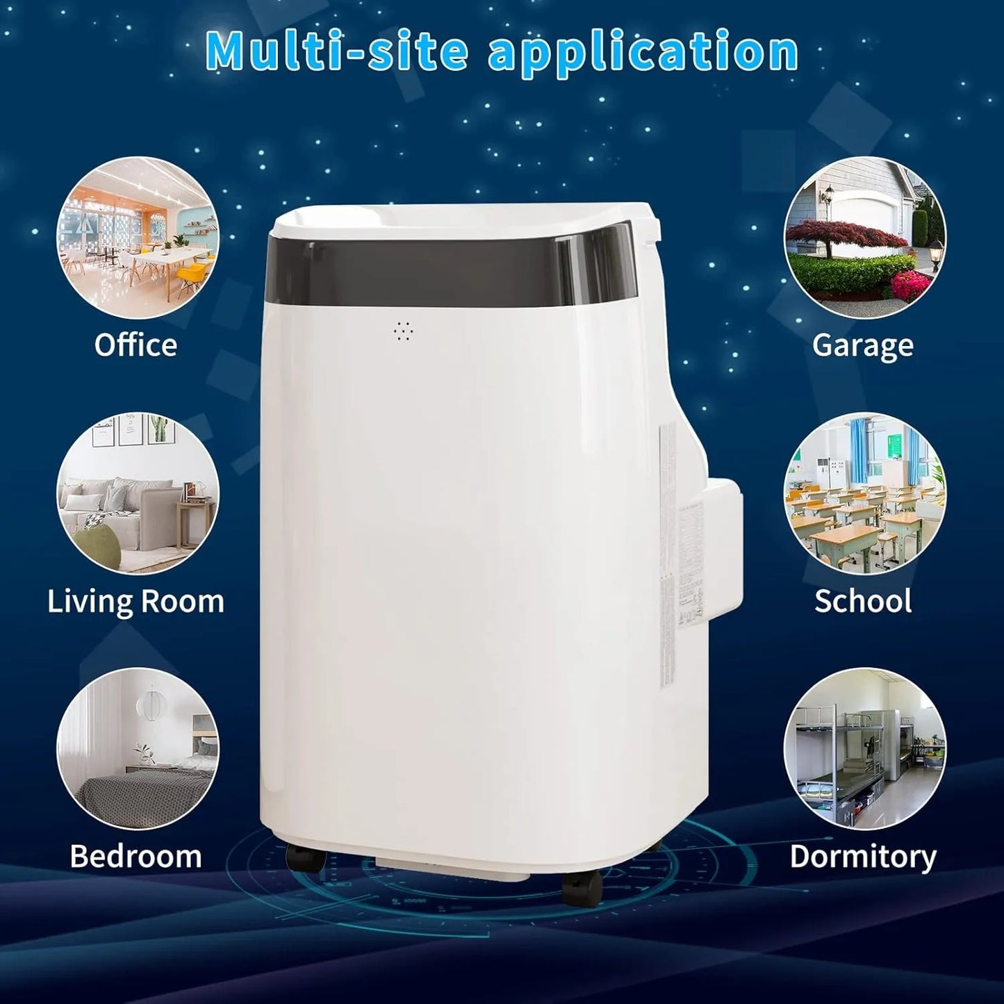 High-concerned 10000 BTU Portable Air Conditioner Dehumidifier 24H Timer