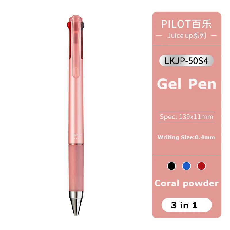 Japan Pilot JUICE UP Multifunctional Gel Pen 0.4MM 3Colors/4Colors Ballpoint Pens Back To School Office Statioinery Supplies
