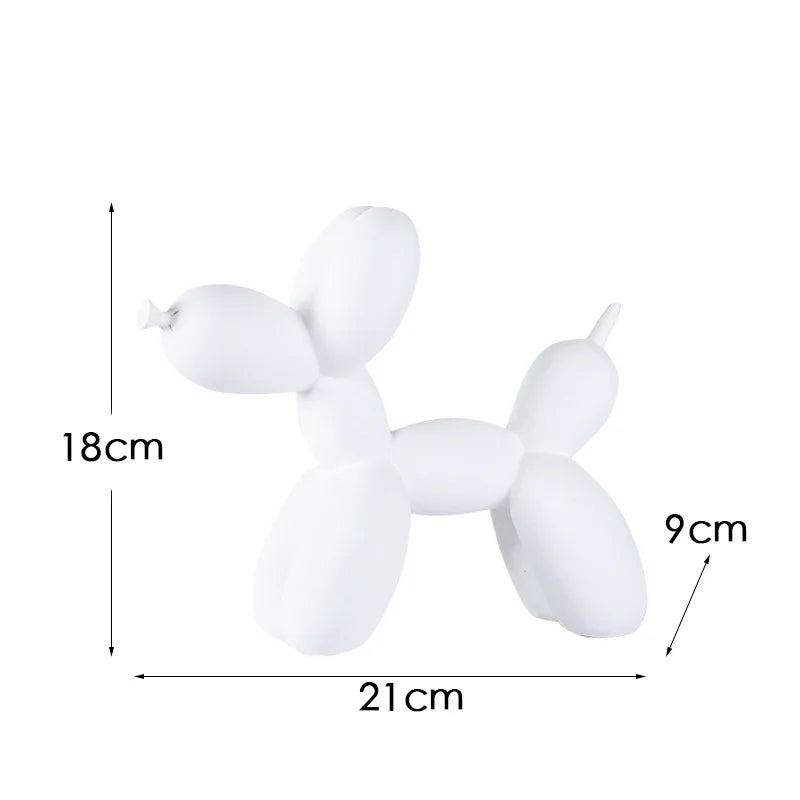 Whimsical Water-Transfer Balloon Dog Sculpture-Dazzling Graffiti Art Decor for Living Room/Entryway,Vibrant TV Stand Centerpiece