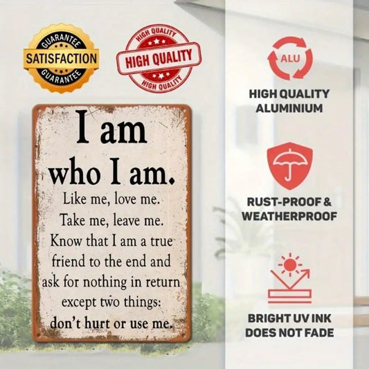 1pc Inspirational Quote Tin Sign Motivational Wall Art Vintage Home Office Decor Rustic Plaque Back-to-school season Autumn gift