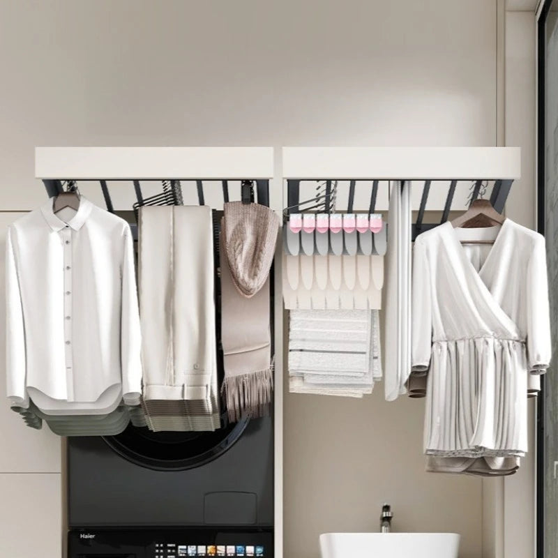 OEMG Retractable Pull Out Clothes Drying Rack For Balcony