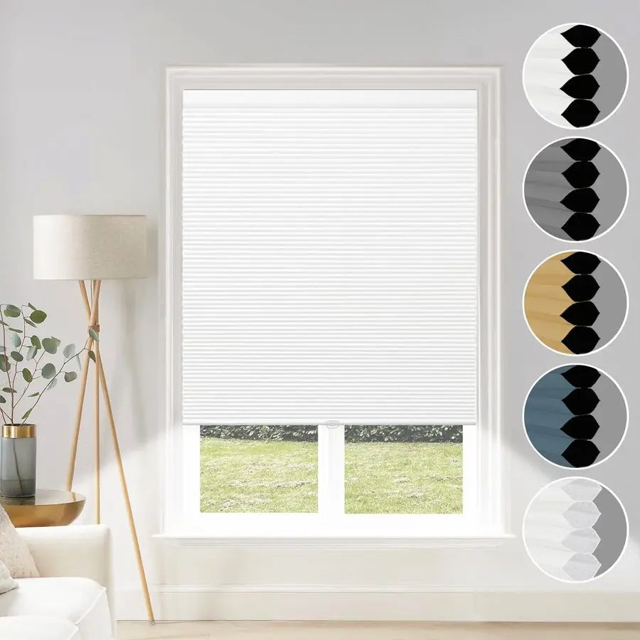 Shades Cordless Blinds Cellular Fabric Blinds Honeycomb Door Window Shades 34x64, WhiteWhite