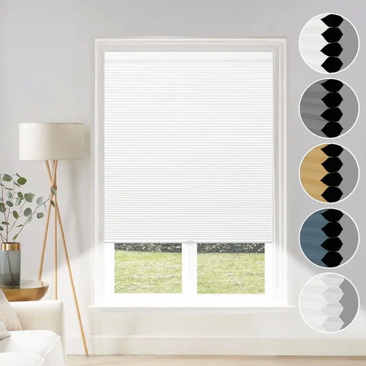 Shades Cordless Blinds Cellular Fabric Blinds Honeycomb Door Window Shades 34x64, WhiteWhite