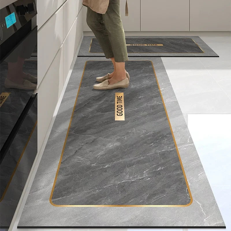 Carpet for Kitchen Floor Mat Marble Leather Waterproof Oil-proof Rug Non-slip Area Rugs Home Decor Alfombra Vinilicas Cocina