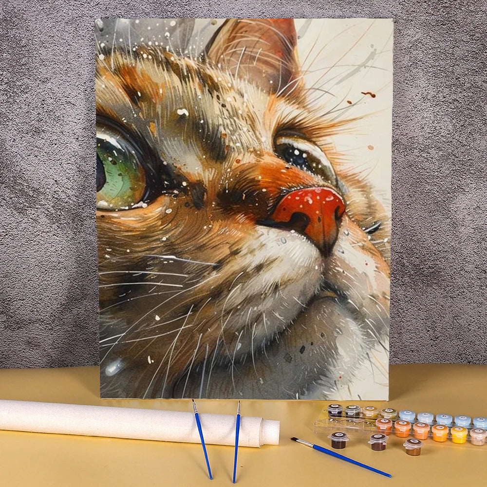 Cartoon Cat Oil Pictures By Numbers Abstract Paintings On Canvas Animal Acrylic Paint By Number For Home Wall Art Decor