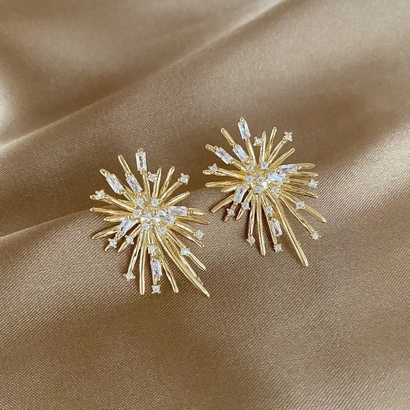 New Designer Kroean Fashion Grateful Earring for Women Trendy Cute S925 Silver Pin Stud Earring Wholesale Jewelry Gift
