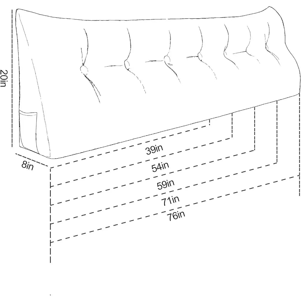 Ergonomics Headboard for California King Size Bed, Button Tufted Padded headboards, Triangular headboard Panels for Wall