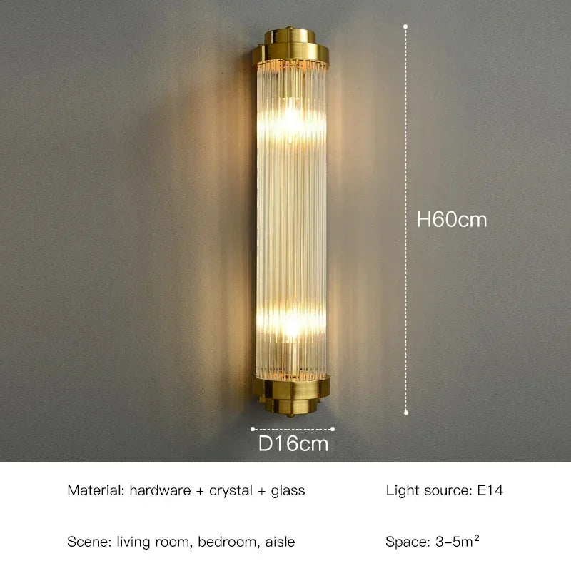 Modern LED Luxury Crystal Wall Lamps For Living Room Hall Foyer Hotel Indoor Home Art Decor Wall Sconces Gold Bedside Lights Wal