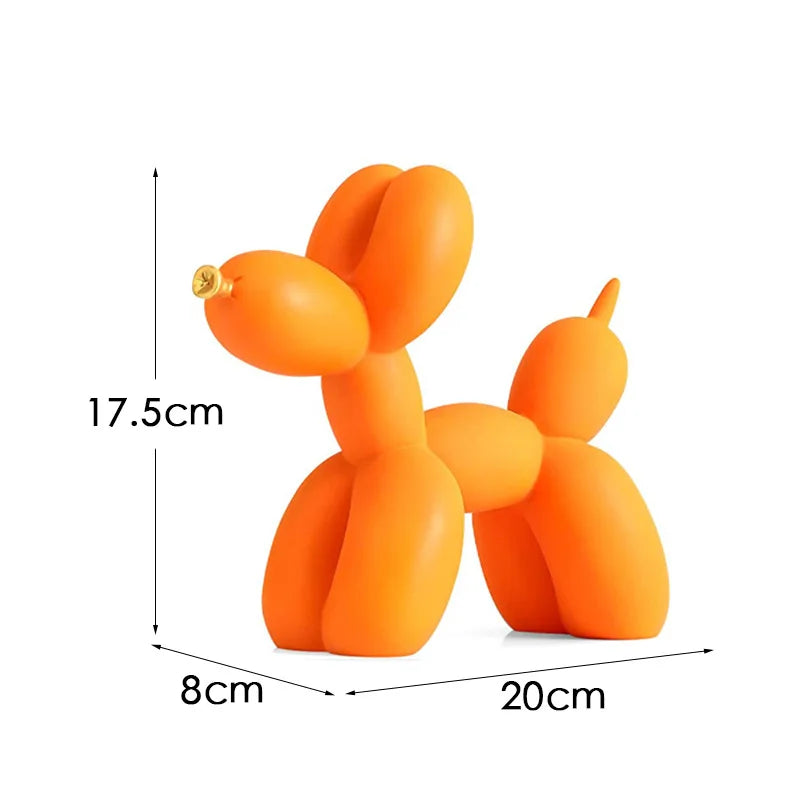 Whimsical Water-Transfer Balloon Dog Sculpture-Dazzling Graffiti Art Decor for Living Room/Entryway,Vibrant TV Stand Centerpiece