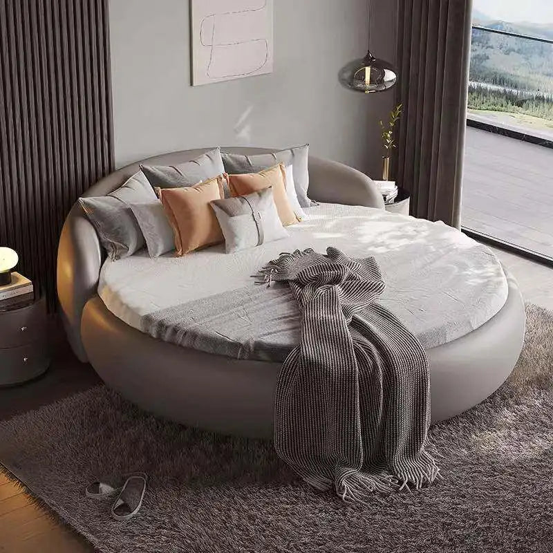 Nordic King Bed No Matress 220x220cm Kids Boys Lounge Bed Frames Full Size Camas De Matrimonio Dormitorio House Accessories