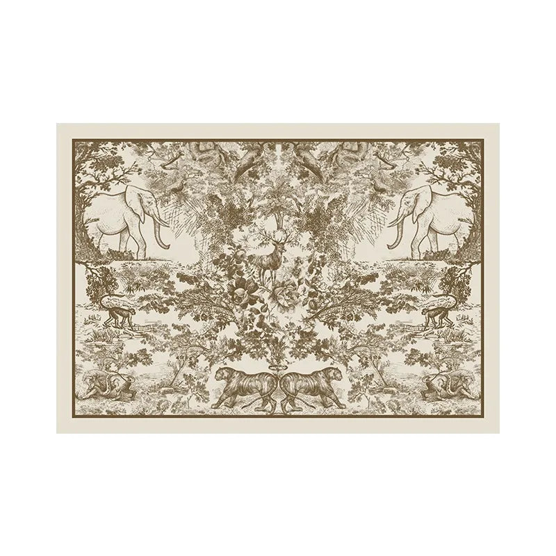 French Style Living Room Large Area Carpet Beige Bedroom Carpet Floral Leaf Pattern Decoration Rug Luxury Art Study Room Rugs IG