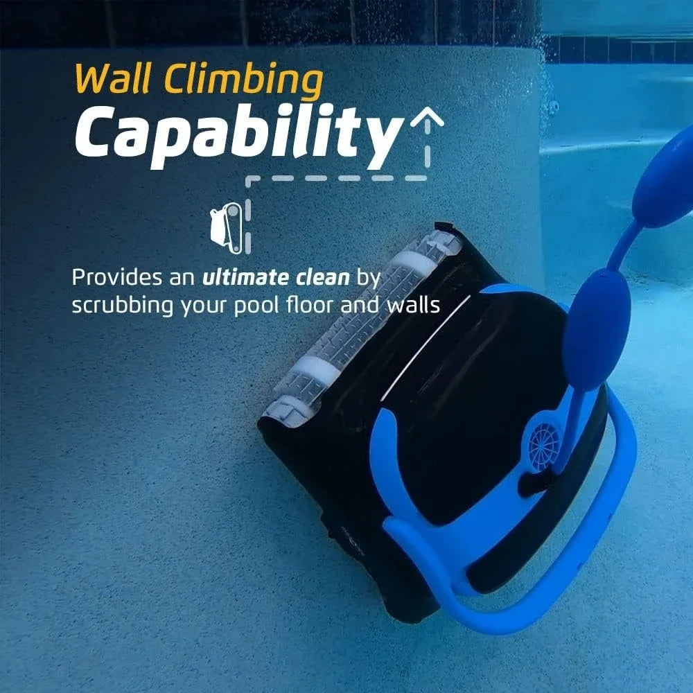 Plus WiFi Robotic Pool Vacuum Cleaner With Wall Climbing Scrubber