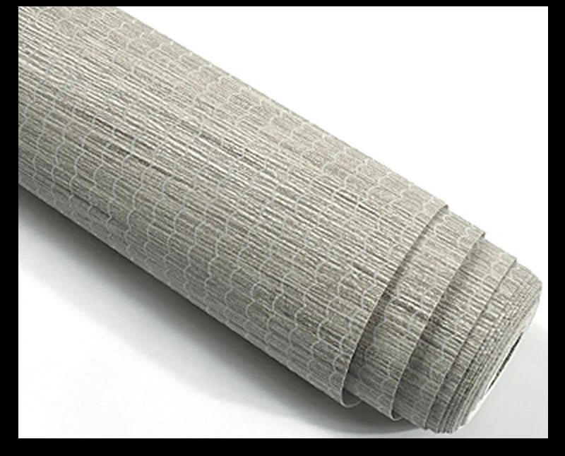 Modern Simple Solid Color Straw Linen Wallpaper Non-woven Grey Wall Paper Roll Living Room Bedroom TV Background Wall Home Decor
