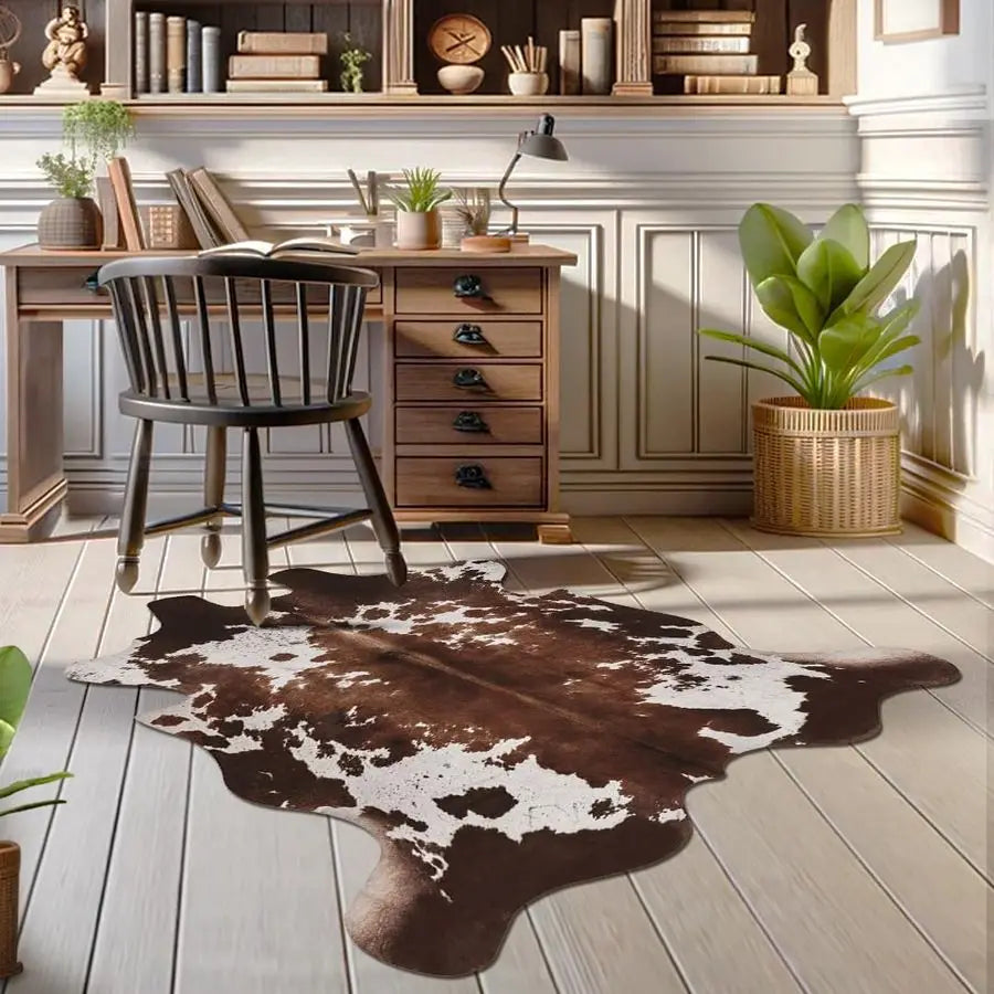 Cowhide Cow Print Rug Western Style Living Room Decor