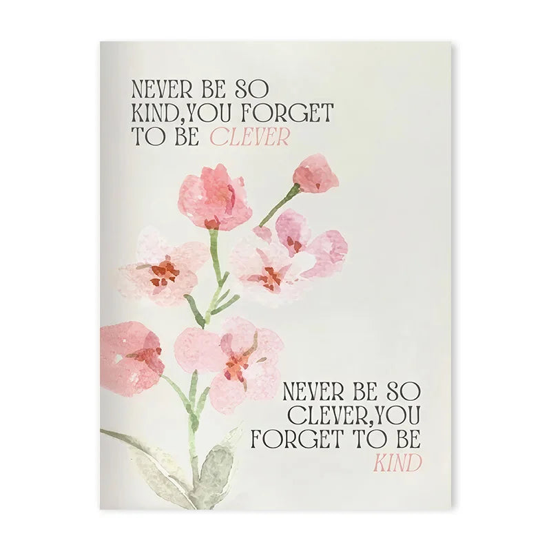 Pink Trendy Art Lyrics Poster Teenage Girl Dorm Room Cosy Wall Canvas Wall Hanging Painter Residence Catch Angry Eyes Wall Art