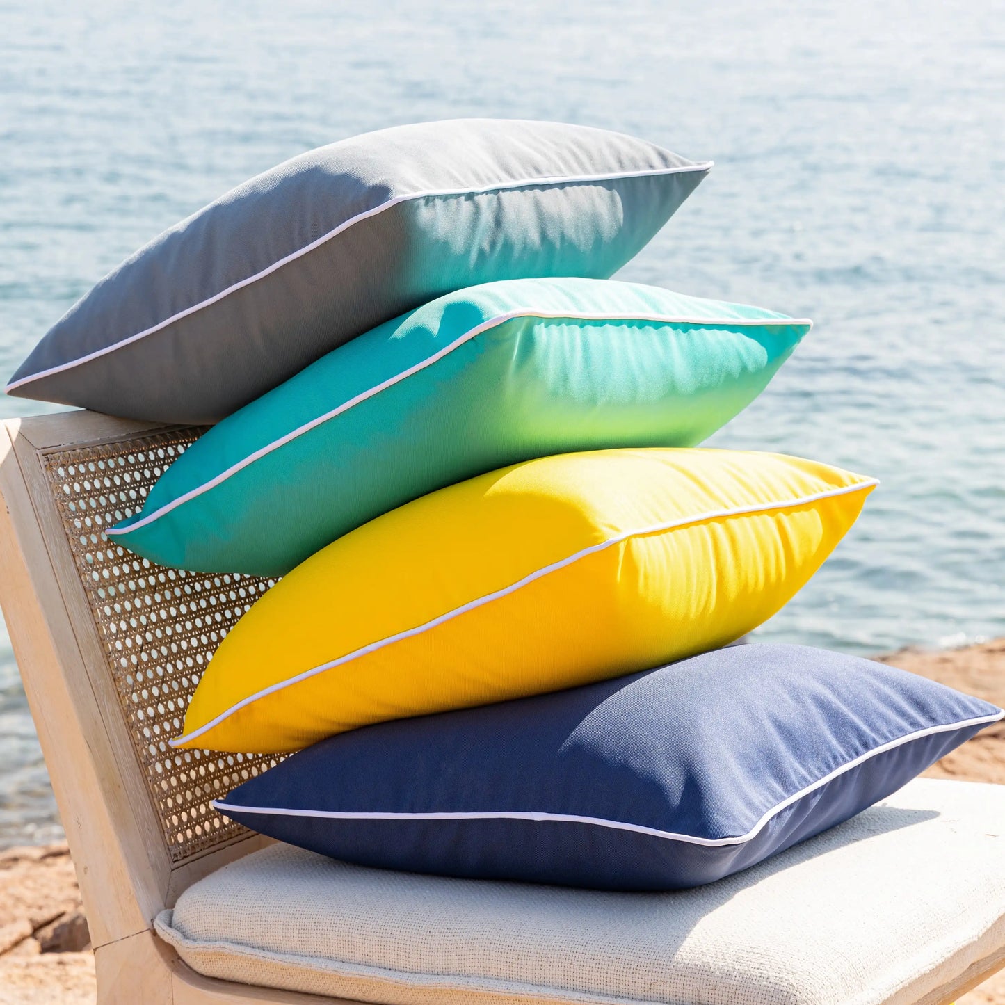Outdoor Waterproof Decorative Throw Pillow for Patio, 18" x 18", 2 Pack