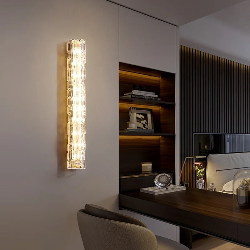 Postmodern Crystal Wall Lamp - Luxury Indoor Art Decor Light for Living Room, Staircase & Hallway Atmosphere Lighting