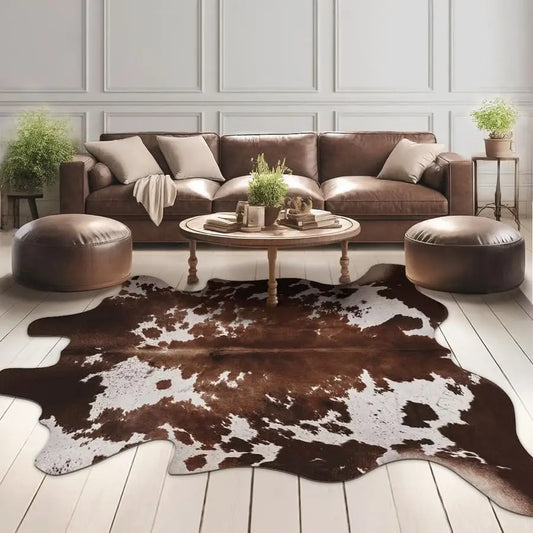 Cowhide Cow Print Rug Western Style Living Room Decor