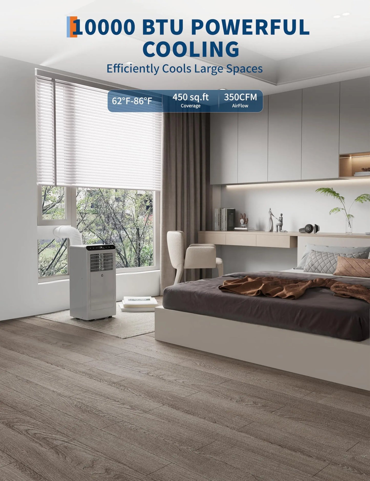 Garvee 10,000 BTU Portable Air Conditioner 3-In-1 Dehumidifier