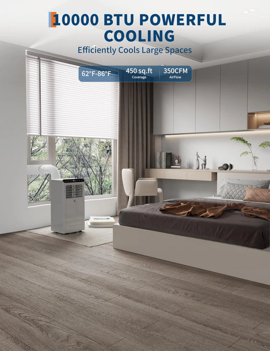 Garvee 10,000 BTU Portable Air Conditioner 3-In-1 Dehumidifier