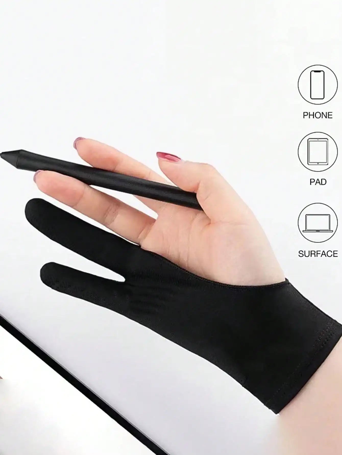 1 Painting Double Finger Anti Touch Painting Glove, Used For Drawing Left And Right Gloves Of Tablet Computers, Used For Classroom Outdoor, Party Painting Paint Without Touching Hands,Back To School,School Supplies