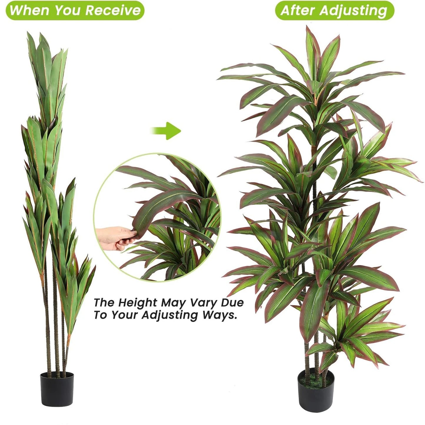 Artificial Dracaena Indoor Plant 120cm Tall with Branches