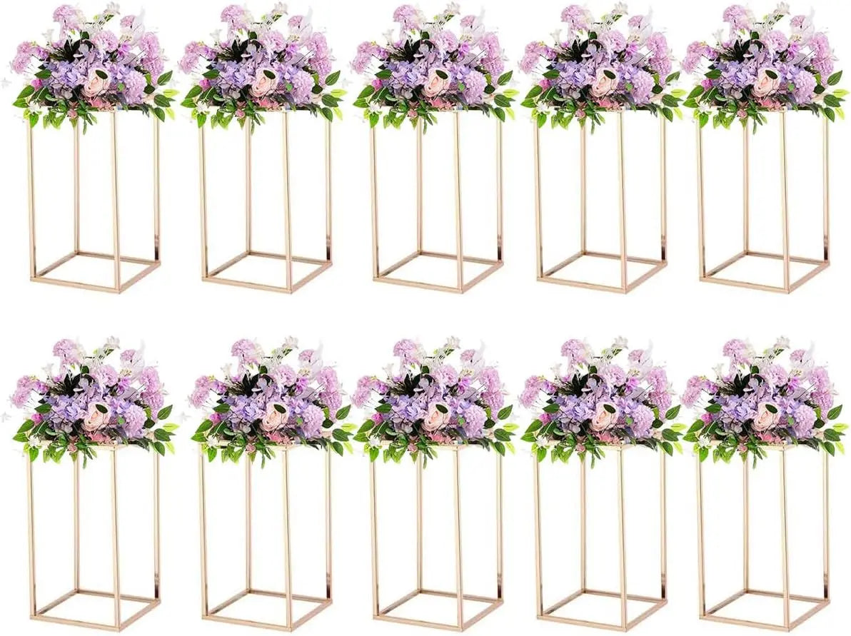 Hign-Concerned Wedding Table Centerpiece Metal Vase Set