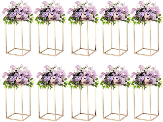 Hign-Concerned Wedding Table Centerpiece Metal Vase Set