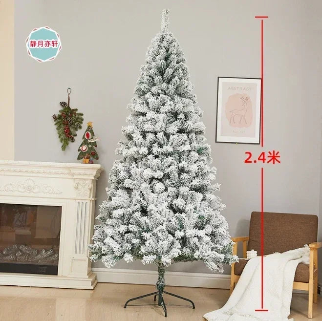 BeauNook-90/120/150/180cm Christmas Tree Decoration Set Christmas Trees Ornaments Snow New Year Party Holiday Outdoor Home Decor